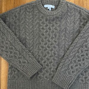 Hill House The Kennedy Sweater gray Fisherman Knit Rory Gilmore Sweater XS SMALL